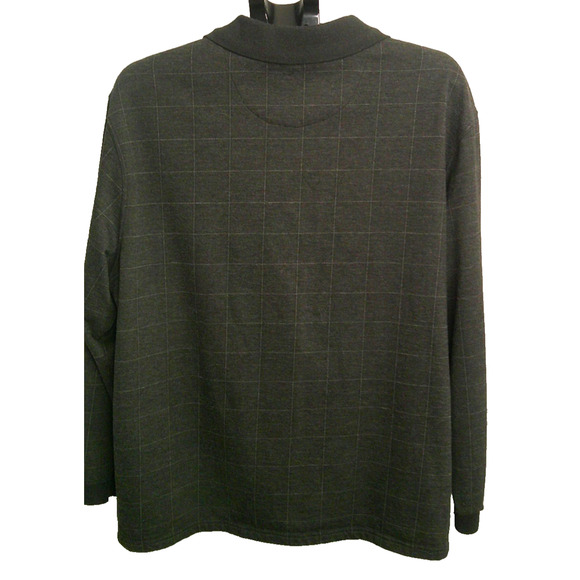 Haggar Clothing Men's XXL Dark Gray Collared Casual Dress Shirt - Picture 3 of 5